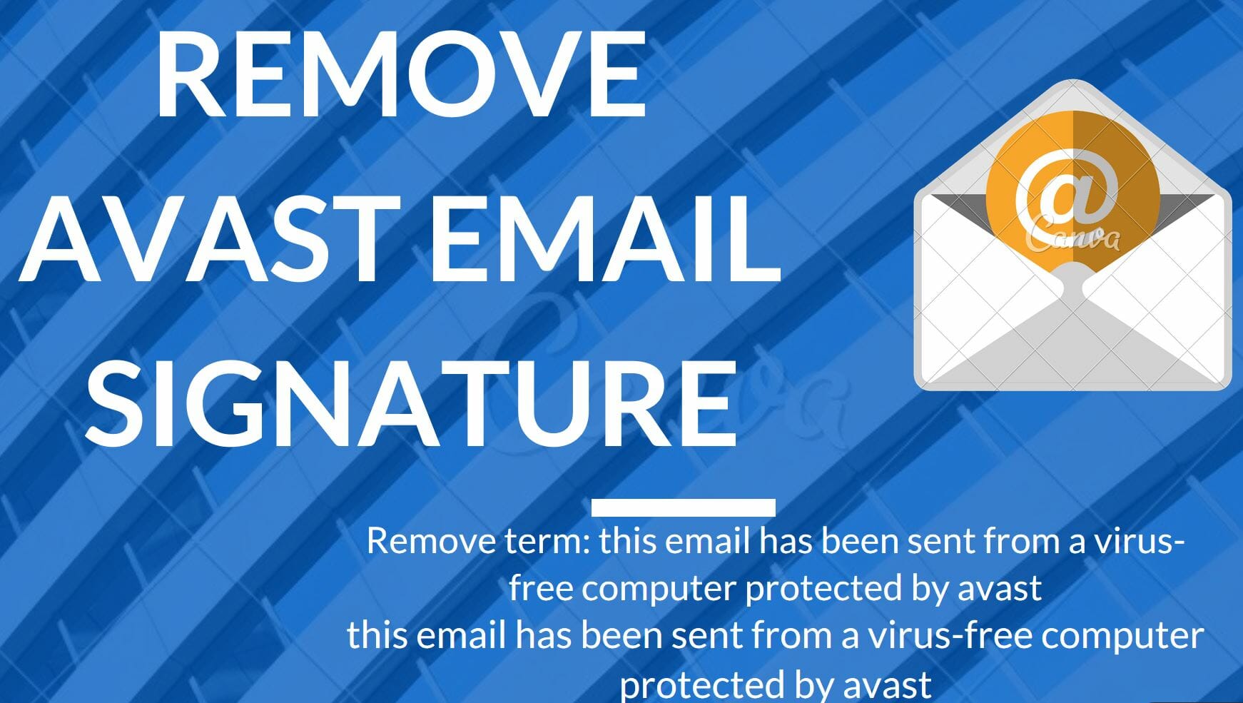 remove avast signature email